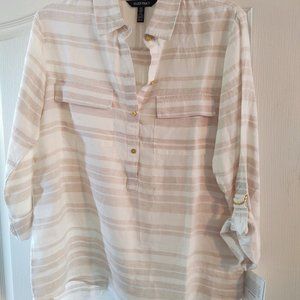 Ellen Tracy Linen Blouse